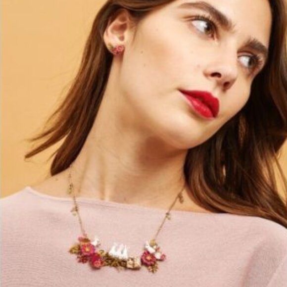 Les nereides rabbit - Gem Les Nereides Rabbit Family Imaginary Garden Necklace